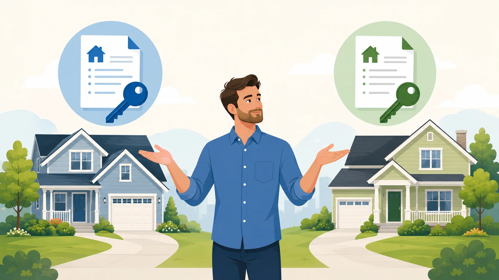 Homeowner with two properties each showing a HELOC home equity line of credit