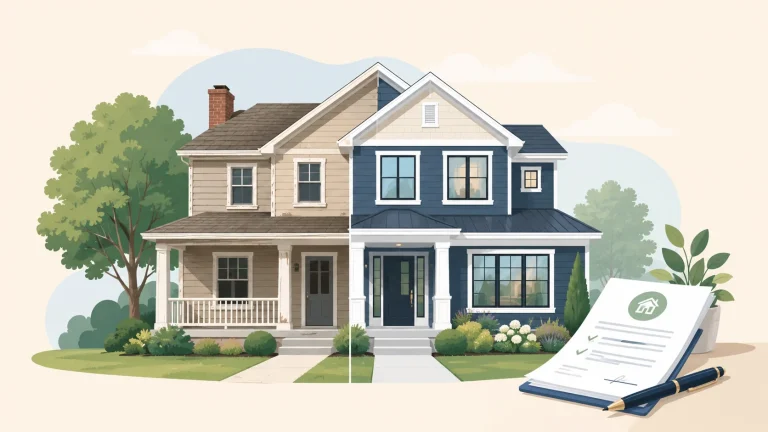 Illustration of home renovation funded by a HELOC home equity line of credit